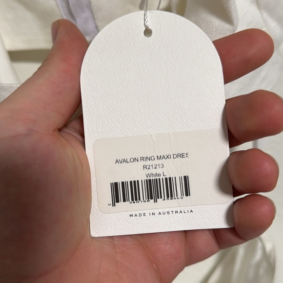 Rumer the Label Avalon Ring Maxi Linen Dress in White - Picture 6 of 10